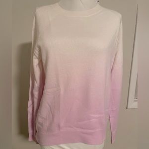 Brand New Women’s Aqua Cashmere Pink Ombré Crewneck Sweater Size Small